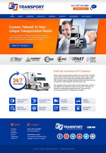 ET Transport - Website Design