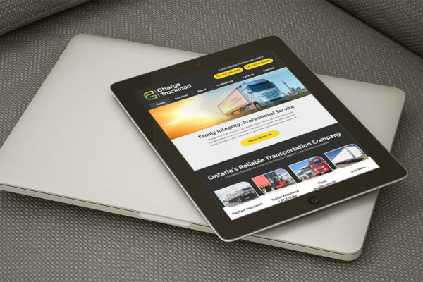 Chargo Truckload - Tablet Website Layout